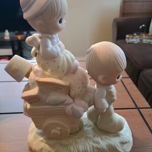 Johnathan And David Precious Moments Walking By Faith Figurine